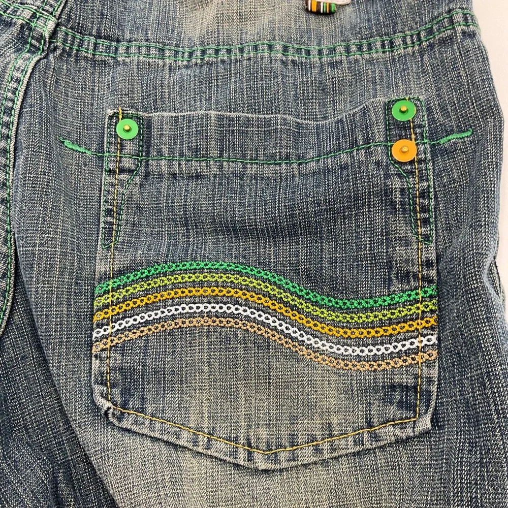 5ive Jungle Denim Shorts 36 Baggy Hip Hop Streetwear Y2K Grungecore Urban Skater